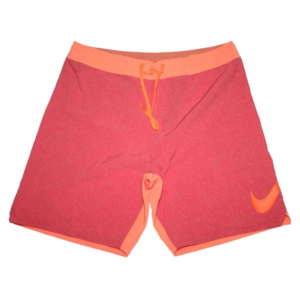 Nike Red Orange Water Board Shorts Swim Trunks NESS8461 Mens Size 36 Look Unworn